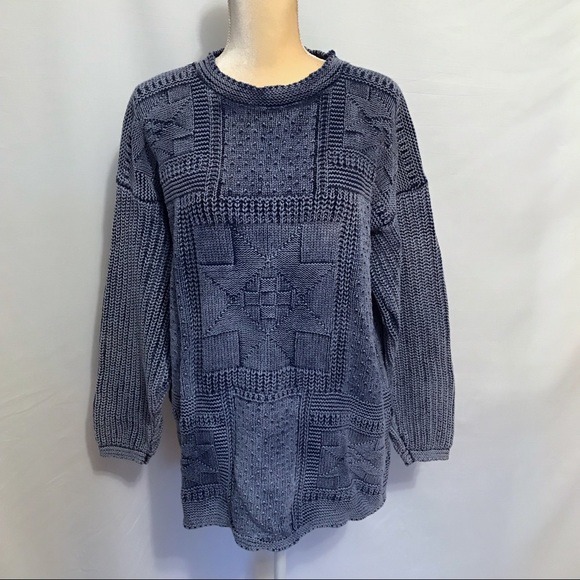 Vintage Sweaters - Vintage Bella Cottons Knitted Sweater L